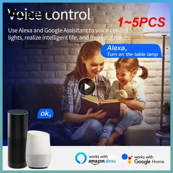 1 ~ 5ШТ WIFI Мини смарт-переключатель 16A 2-полосный выключатель управления через Alexa Alice Home Tuya Smart Life Cozylife