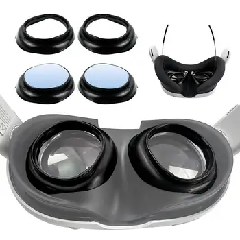 1 комплект антисиневых VR-линз, защищающих от царапин для Meta Quest, 3 аксессуара, оправа для VR-линз, защищающая очки от царапин