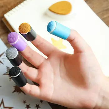 1 комплект кисти-губки для рисования, прочный, простой в использовании, креативный инструмент для рисования пальцами для дома, школы, студии