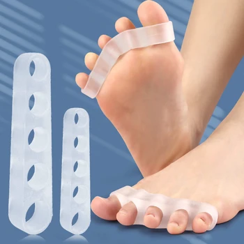 1 пара Гелевых разделителей для пальцев ног, восстанавливающих первоначальную форму пальцев, корректоров для пальцев ног, прокладок для перекрытия и образования волдырей