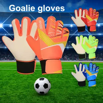 1 Пара детских вратарских перчаток Футбольные перчатки для защиты пальцев Утолщенные латексные вратарские перчатки Вратарские перчатки