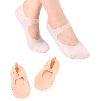 1 пара мягких силиконовых носков с увлажняющим гелем для ухода за ногами, снимающих сухость, потрескавшиеся, шелушащиеся пятки, стельки для педикюра, спа для ног