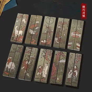 1 пара пресс-папье для китайской каллиграфии и живописи из цельной латуни