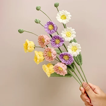 1 шт. Linglan Flower Yarn Цветочный Реквизит для свадебной вечеринки, фотографии, Тюльпаны, Ландыши, украшения для дома ручной работы 