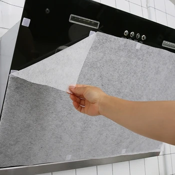 12шт впитывающих бумажных листов для плит, вытяжек, удобного решения для кухонных фильтров