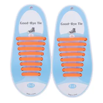 16шт Взрослые детские ленивые силиконовые шнурки без галстука, водонепроницаемые эластичные, не стирающиеся радужные шнурки для повседневных кроссовок, кроссовок для бега