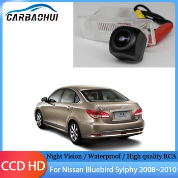 170 градусов Вид сзади автомобиля Резервная парковка CCD HD Камера ночного видения Водонепроницаемая для Nissan Bluebird Sylphy 2008 2009 2010