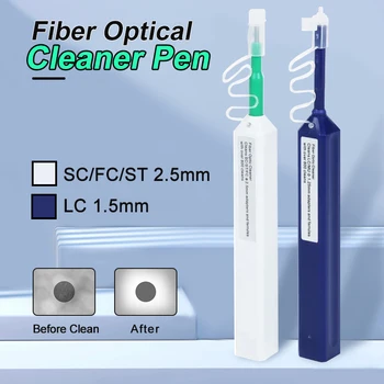 1ШТ SC/FC/ST 2,5 мм Ручка Для очистки Волоконно-оптического волокна LC/MU 1,25 мм Инструменты Для Очистки Волоконно-оптических Разъемов в один клик