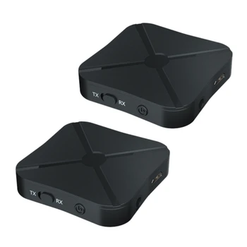 2 новых приемника и передатчика Bluetooth 4.2 Аудио Адаптер беспроводной связи Bluetooth с 3,5 мм аудио AUX для домашнего телевизора MP3 ПК