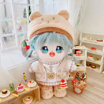20-сантиметровая одежда для куклы idol, берет с медведем, жилет, сумка из шести предметов, 20-сантиметровая плюшевая одежда для куклы, аксессуары