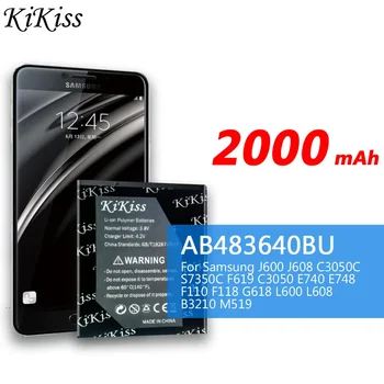 2000 мАч AB483640BU Для Samsung батарея SL-M608 J600 J608 B3210 C3050 E740 E748 F110 F118 F619 G618 J218 батарея