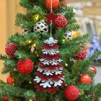 2023 Рождественские Деревянные подвески с множеством снежинок, подвесные украшения, поделки из дерева, украшения для Рождественской елки, подарки для рисования своими руками