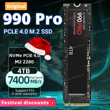 2023 Совершенно Новый Оригинальный SSD 990 PRO M2 2280 Nvme PCIe Gen 4.0X4 1 ТБ 2 ТБ 4 ТБ Внутренний Твердотельный диск SSD HDD для ноутбука/PS5/ПК