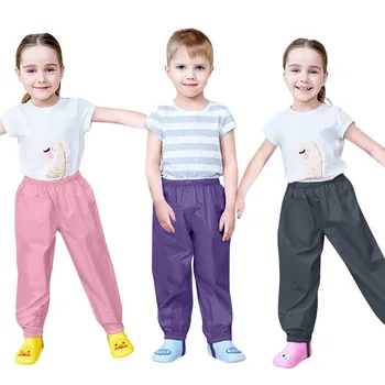 2024 Waterproof Kids Pants Mud Children's Thin Windproof And Breathable Outdoor Rain Pants Pantalones Niña Брюки Для Девочек