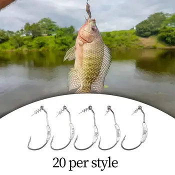 20x рыболовных крючков Крючки для сома Рыболовные крючки Крючки из углеродистой стали утяжеленные крючки