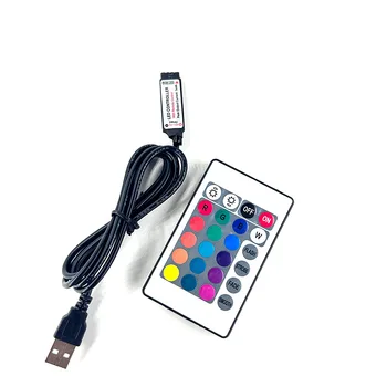 24 клавиши инфракрасного пульта дистанционного управления RBG Led Strip 5V IR Control 4PIN USB для светодиодной ленты DIY