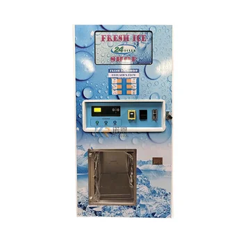 24-часовой автомат по продаже льда самообслуживания на открытом воздухе, автоматический автомат по продаже льда, автомат по упаковке кубиков чистого льда в пакеты