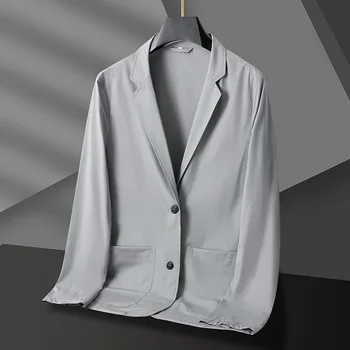 2841-R-Повседневный пиджак мужской корейской версии, приталенный деловой костюм без глажки, весенний новый маленький пиджак мужской