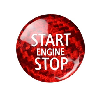 2X Кнопка Запуска и Остановки Двигателя Из Углеродного Волокна, Наклейка На Внутреннюю Отделку Mini Cooper R55 R56 R57 R58 R59 R60 R61 (A)