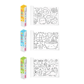 3 упаковки рулона бумаги для рисования, бумага для рисования своими руками, бумага для раскрашивания для детей