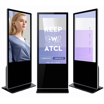 32-дюймовый 43-дюймовый Android + сенсорный экран Напольная подставка сетевой wifi ЖК-рекламный дисплей крытый киоск автономные цифровые вывески