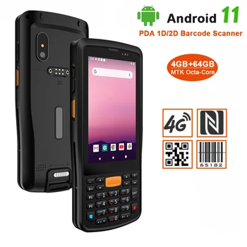 4,0-Дюймовый КПК Android 11 4G RAM 64G ROM Дешевое Портативное Устройство Logistic NFC PDA Мобильный компьютер Android 2D Сканер штрих-кода