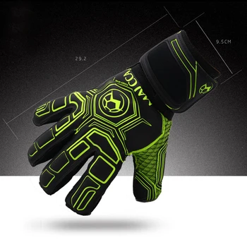 4 мм латексные вратарские перчатки с защитой пальцев, утолщенные футбольные вратарские перчатки, Профессиональные футбольные вратарские перчатки