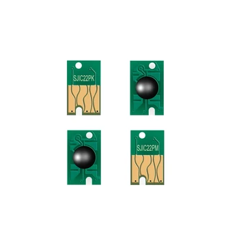 4 Цвета Чернильный Картридж SJIC22P Одноразовый Чип Для Epson ColorWorks C3500 TM-C3500 Чипы Для Принтера Этикеток