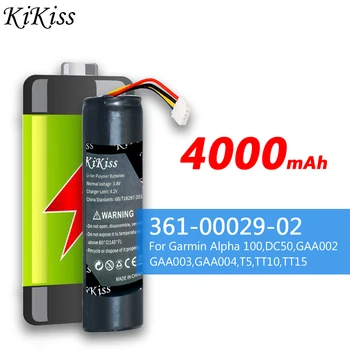4000 мАч KiKiss Мощный Аккумулятор 361-00029-02 для Garmin Alpha 100, DC50, GAA002, GAA003, GAA004, T5, TT10, TT10 Dog Device, TT15