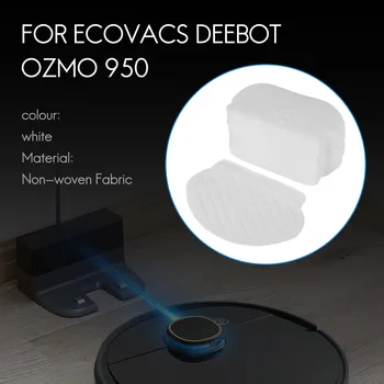 40шт Одноразовых тряпок для швабры Ecovacs Deebot Ozmo 950 920 905, Тряпки для робота-пылесоса