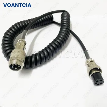 5-контактный удлинитель микрофона 1,8 м, прочный спиральный кабель для радиолюбителей Cobra Uniden CB