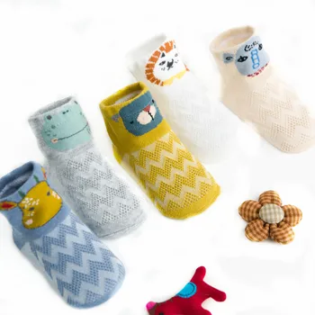 5 пар / лот, носки для новорожденных, летние сетчатые тонкие носки для девочек, хлопковые носки для новорожденных мальчиков, аксессуары для детской одежды