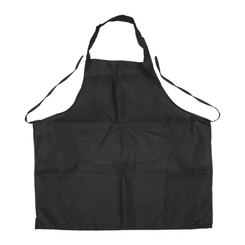 6 Упаковок черного кухонного фартука с 2 карманами, защищающего от загрязнений, подходит для кухни барбекю, приготовления пищи, выпечки, ресторана
