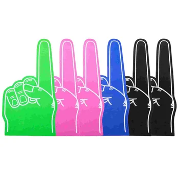6 шт Eva Пальчиковые перчатки из пеноматериала для спортивных мероприятий, Гигантский реквизит для черлидинга, Подбадривающие пальцы, Рука