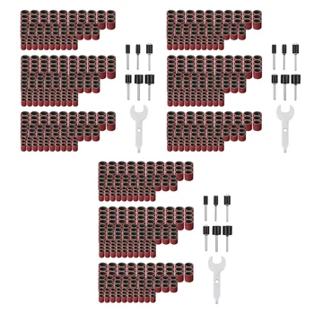 900 Штук шлифовальных ленточных втулок (80 /120 /240) + 18 штук барабанных оправок (2,35 мм / 3,17 мм) + 3 комбинированных гаечных ключа