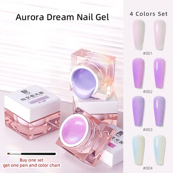 Aurora Розовый Фиолетовый Синий Гель-лак aurora Лак для ногтей RS NAIL Shell Gellak Esmalte Полупостоянный Гель-основа Vernis Vanish Need