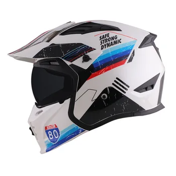 BLD-163dсъемный полнолицевый мотоциклетный шлем с противотуманными линзами, всесезонная универсальная подкладка, удобная точечная сертификация ECE