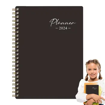 Coil Planner 2024 Маленькие спиральные блокноты Coil Diary Books Многофункциональный Гибкий органайзер Notebook Planner 2024 Карманный