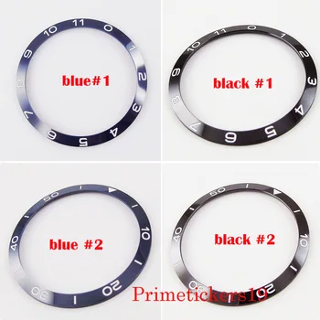 CORGEUT 39,2 мм Наклонный керамический безель для часов, вставка Черный/синий Запасные части подходят для автоматических мужских наручных часов 41 мм, замена часов