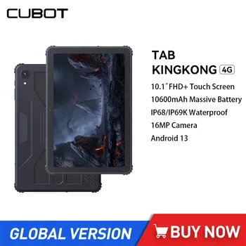 Cubot TAB KINGKONG IP68 Водонепроницаемый Прочный Планшет 10,1 Дюйма FHD Android 13-16 ГБ оперативной памяти + 256 ГБ ПЗУ 10600 мАч Большая Батарея 4G Планшетный ПК