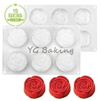 Dorica New Valentine's Flower Rose Дизайн Силиконовой формы для мусса для торта Diy Craft Форма для мыла Инструменты для украшения торта Кухонные формы для выпечки