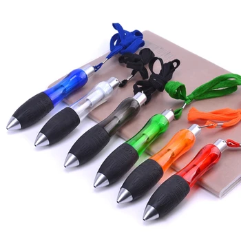 DXAB, 5 шт., круглые шариковые ручки, нажимные кнопки и удобные шнуры для подвешивания -Яркие оттенки
