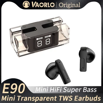 E90 Модные Прозрачные Беспроводные Наушники HiFi Mini In-Ear TWS Bluetooth 5.3 Наушники Стерео Super Bass Наушники с Сенсорным Управлением