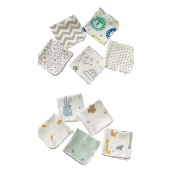 F62D Универсальные носовые платки, хлопчатобумажные салфетки, нагрудники для новорожденных, салфетка от отрыжки для путешествий в детскую комнату