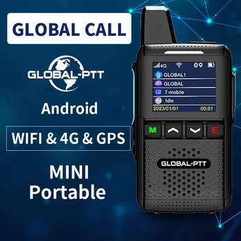 Global-ptt MX2 Android Walkie Talkie WIFI 4G GPS POC Беспроводной Набор Двухстороннее Мини Портативное Радио Type-C Коммуникатор Дальнего Действия
