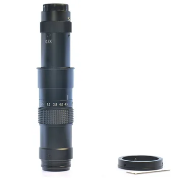 HD 0.7X-4.5X 180X Zoom C-Mount Параллельный световой Объектив для Промышленного Микроскопа Камера Стеклянный Объектив 40 мм/50 мм Кольцо