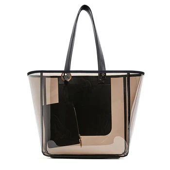 HISUELY Модная новая женская сумка из искусственной кожи с прозрачным открытым ремнем, маленькая сумка, сумки-тоут для женщин, дорожные сумки