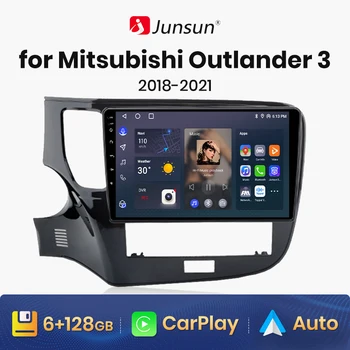 Junsun V1 AI Voice Wireless CarPlay Android Авторадио для Mitsubishi Outlander 3 III GF0W GG0W 2018 - 2021 4G