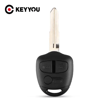 KEYYOU Чехол для Дистанционного Ключа Shell 3 кнопки для MITSUBISHI Lancer EX Брелок Для Автосигнализации Без Ключа Крышка Корпуса правая канавка лезвия
