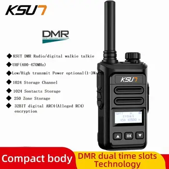 KSUT DMR Radio Walkie Talkie Цифровая ветчинная двусторонняя радиостанция Портативное профессиональное приемопередающее беспроводное устройство УВЧ мощностью 3 Вт